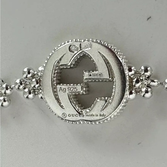 Gucci Auth Interlocking G Bracelet Sterling Silver 925 up to 7 in - Picture 5 of 6